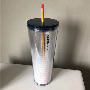 LAST ONE Starbucks 24 oz paper pencil tumbler cup